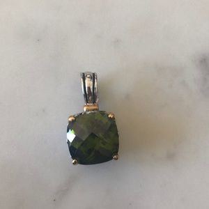 Beautiful olive green stone pendant